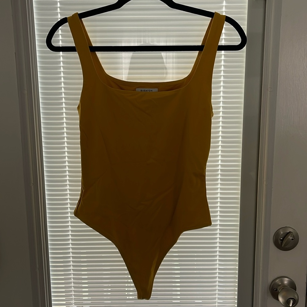 Yellow Aritzia Bodysuit